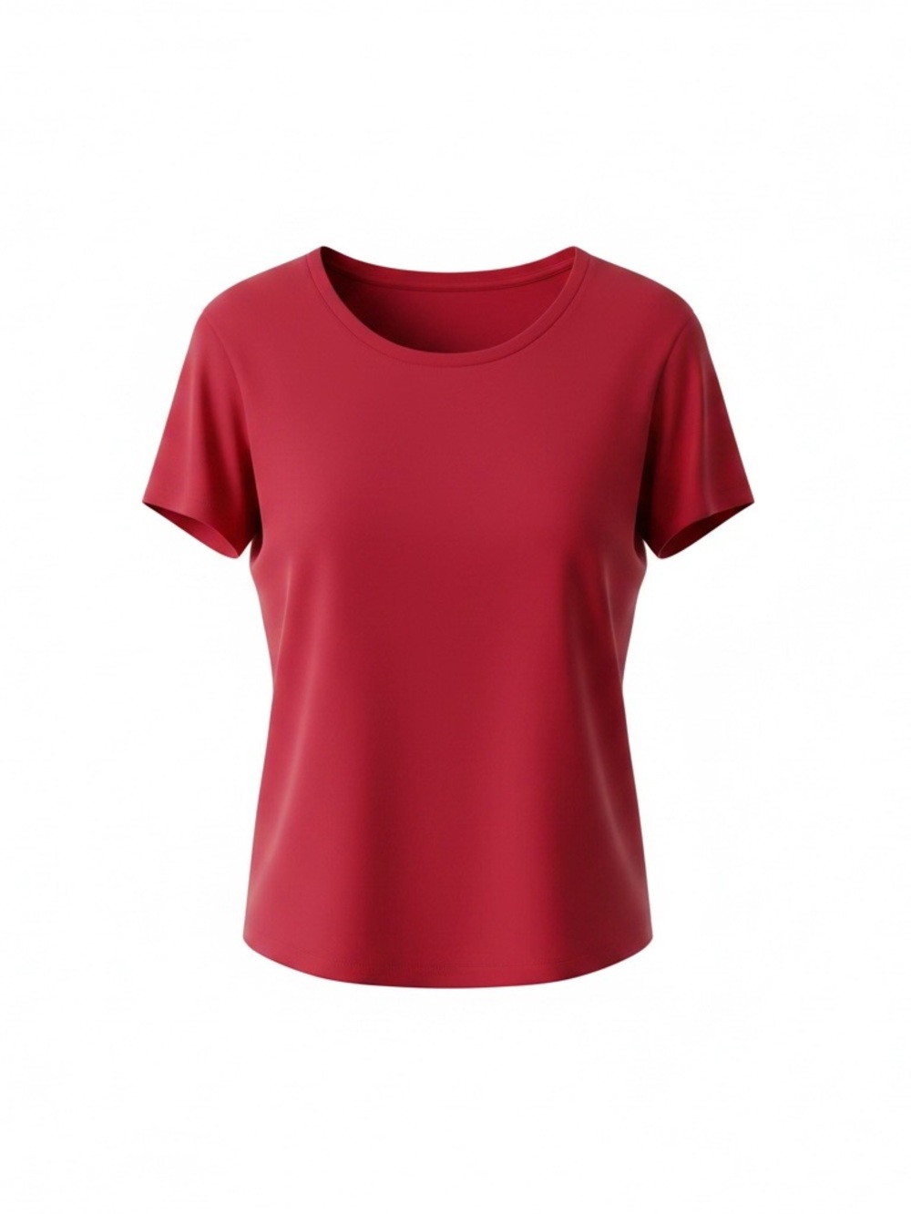 Lafayette 148 New York Classic Red Women's Short Round Neck Top. Size Small.